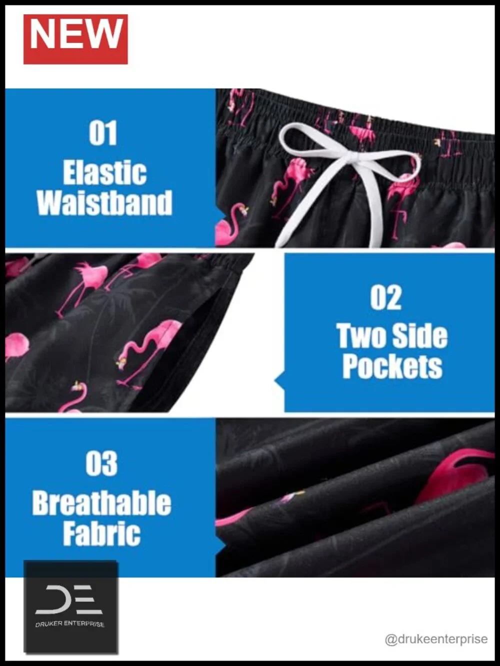 Men Swim Trunks with Compression Liner 7